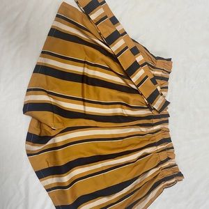 Cute Patterned Loose/Short Skirt With Ribbon Belt